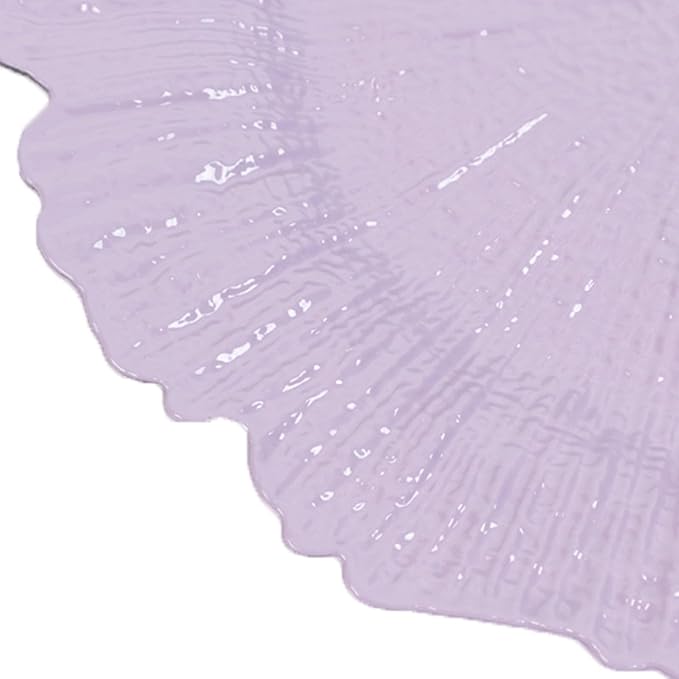 13" Charger Plates - Set of 24 - Acrylic Lavender Lilac Round Reef Disposable Chargers, Ideal for Dinner Party Wedding Holiday Bulk Events