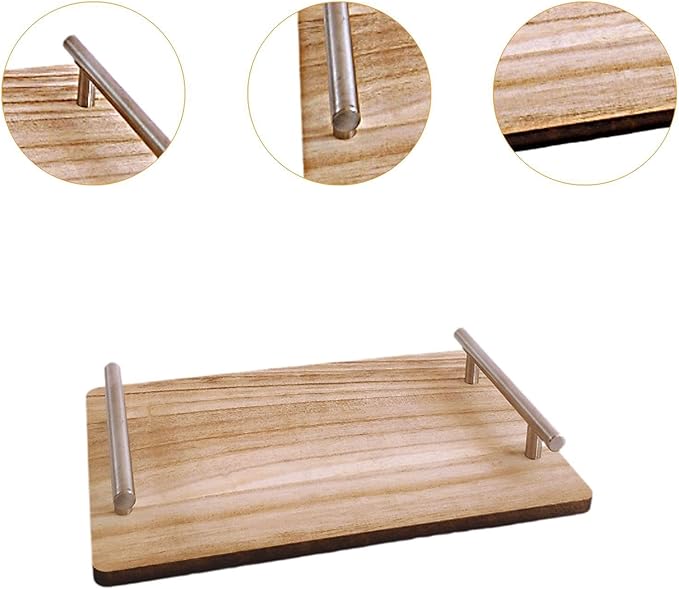 Elegant Donut Serving Tray with Convenient Handle for Desserts, Silver