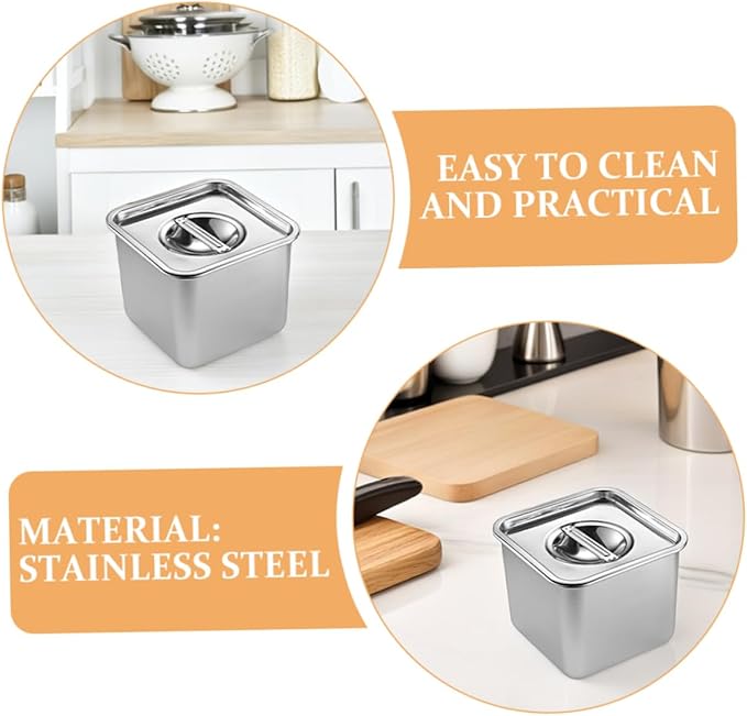 Zerodeko 2Pcs Stainless Steel Buffet Serving Tray with Lid Multi Functional Food Holder for Restaurants Catering Events and Buffets Buffet Pan