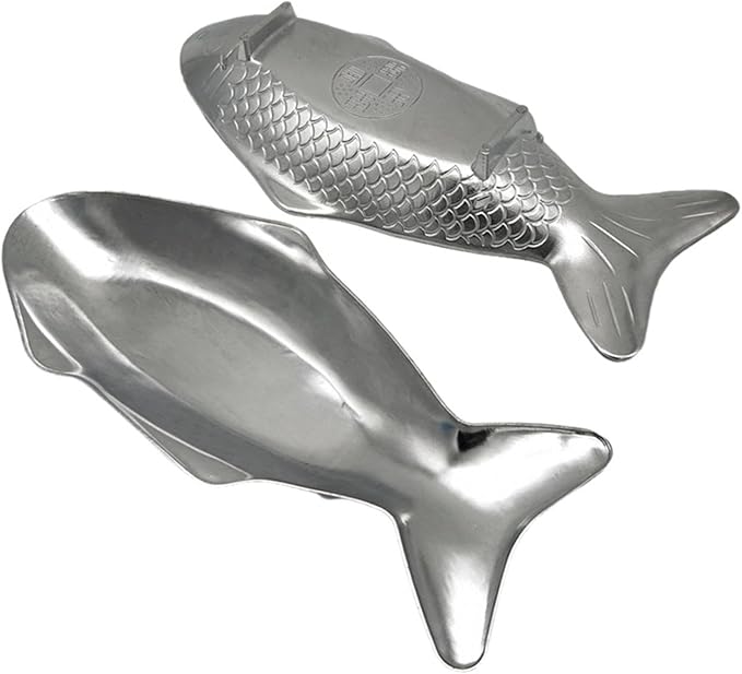 Thai Fish Plate – Aluminum Hot Pot Serving Trays, Fish-Shaped Food Platter | Metal Tableware for Indoor Kitchen, Outdoor Dining, Seafood Presentation, Party Serving, Restaurant, Home Cooking