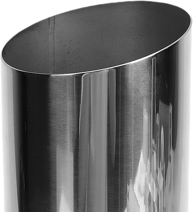 Small vases, mini Tulip vase Set, Silver Stainless Steel Slanted Rim Modern vases, Suitable for Tulips, Pampas Grass, Orchids, Roses