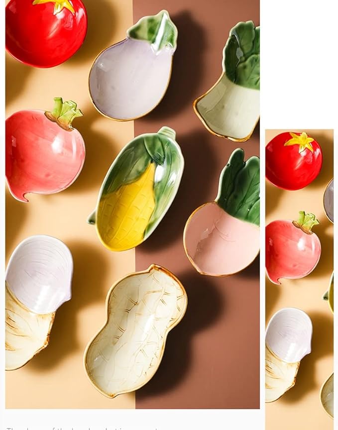 Dipping Sauce Bowls Appetizer Bowls Creative Tomato Ceramic Tableware Dried Fruit Plate Snack Plate Fruit Plate Home Vegetable Plate Snack Plate Candy Plate Ceramic Dip Bowls Dipping Sauce Bowls