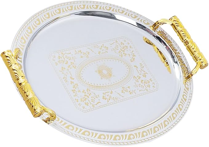 Serving Tray Elegant Snack Platter for Home Events Versatile Food Presentation Dish for Parties Weddings Housewarming More Rim Design
