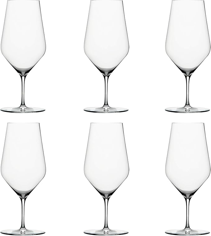 Zalto Short-Stemmed Wine Glasses/Water Glasses - Hand-blown Pure Crystal - Set of 6 Glasses