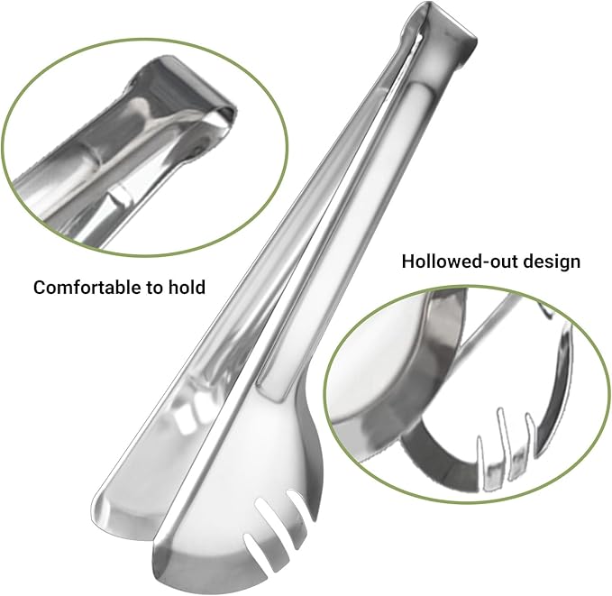 36 Pcs Stainless Steel Serving Utensils Set - Silver Serving Flatware Set Include Large Spoons, Slotted Spoons, Forks, Soup Ladle, Pie Server and Tongs for Kitchen, Buffet, Party Supplies