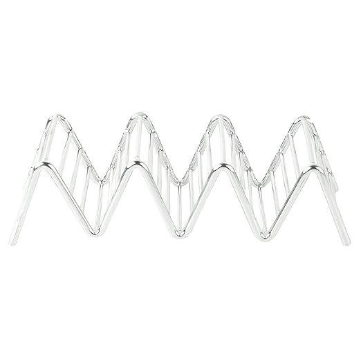G.E.T. 4-81859 Stainless Steel Stainless Steel Taco Holder for Four or Five Tacos Stainless Steel Specialty Servingware Collection