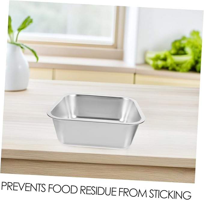 GLEAVI Versatile Round Serving Trays Stainless Steel Square Plate Easy Clean Design for Snacks