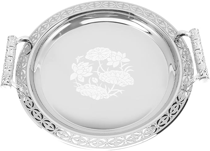 European Style Fruit Serving Tray with Elegant Pattern for Home Display Snacks and Fruits Multi Functional Candy and Snack Storage Dish