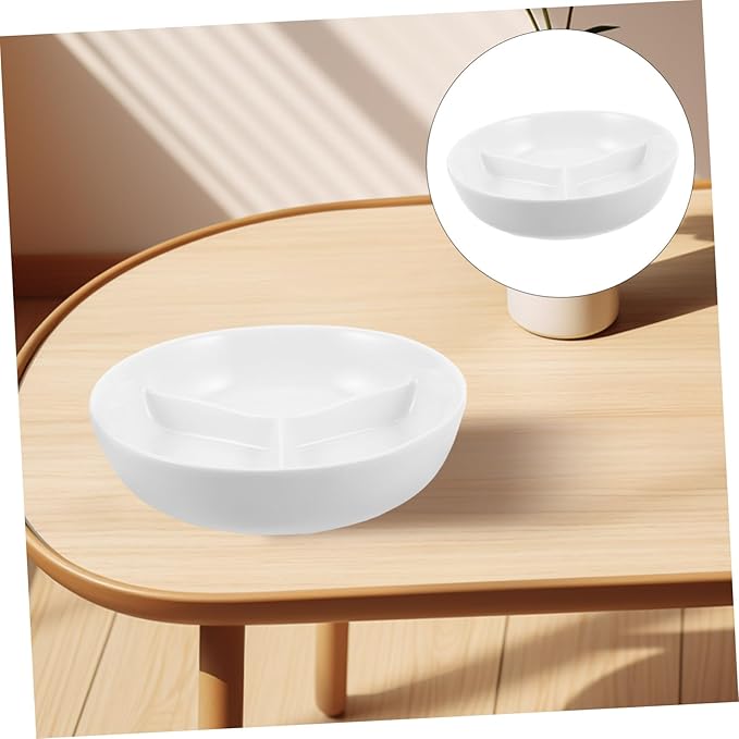 Zerodeko Microwave Safe Compartment Appetizer Plate for Effortless Food Separation Decorative Fruit Snack Tray for Family Gatherings