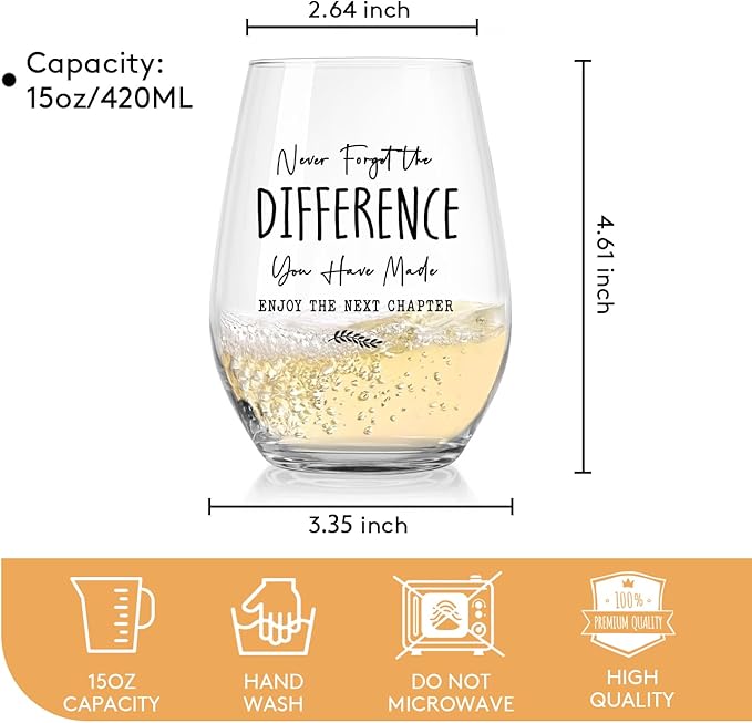 Retirement Gifts for Woman Men, Funny Retirement Wine Glass Gift, Happy Retirement Party Decor, Retired Gifts Leaving Gift for Coworkers Boss Friend (Clear-Retired)