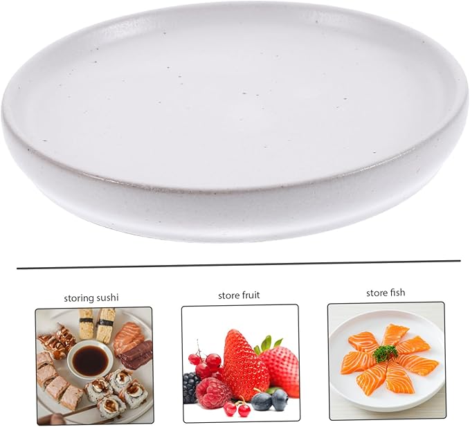 PRETYZOOM Sushi Dish Decorative Dessert Plate Vintage Ceramic Food Serving Plate for Appetizers and Snacks Design for Restaurants and Parties
