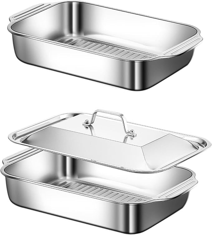 Elegant Silver Square Serving Tray Practical Stainless Steel Food Platter Rusts Dishwasher Compatible