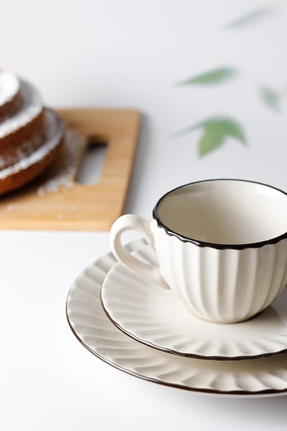 Mäser Osita Stoneware Coffee Set, Cream
