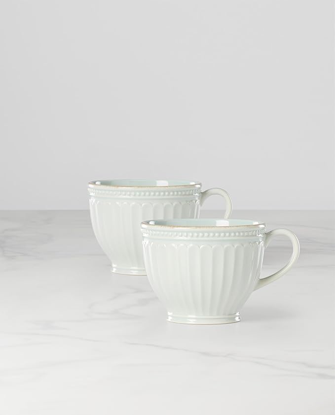 Lenox 892449 French Perle Groove 2-Piece Latte Mug Set