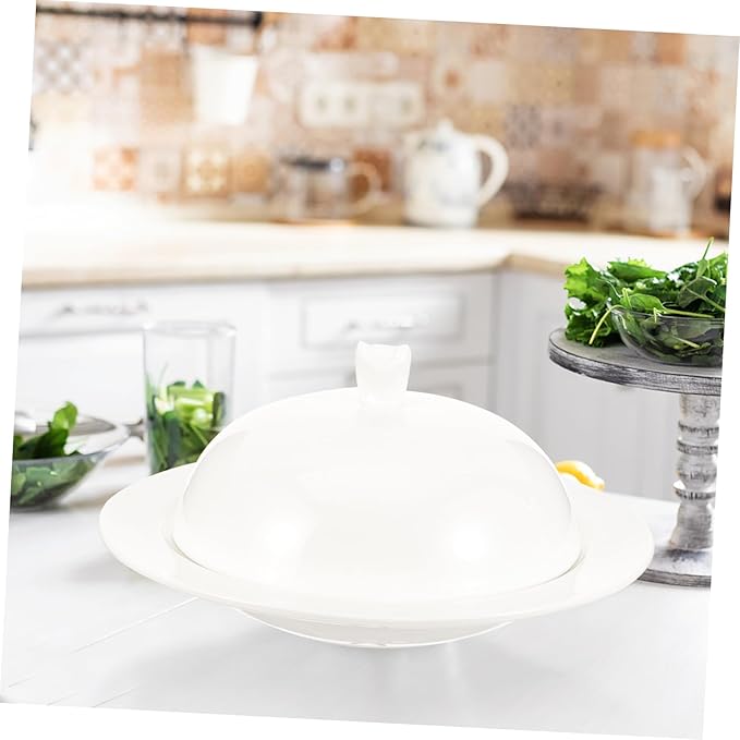 LIFKOME Elegant Ceramic Plate Lid for Wedding Family Gathering Banquet Restaurant Hotel Bakery
