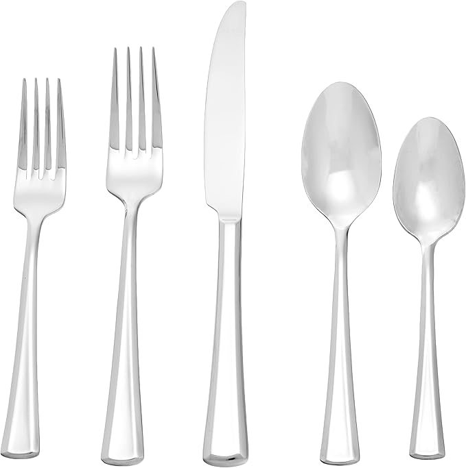 Oneida Noble 20 Piece Everyday Flatware Set, Service for 4, 18/0 Stainless Steel