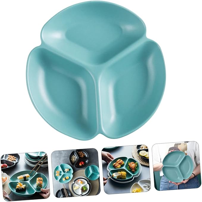 Gatuida Ceramic Fruit Divided Plate Irregular Design Appetizer Serving Platter Snack Storage Tray for Parties Stylish Food Presentation for Entertaining