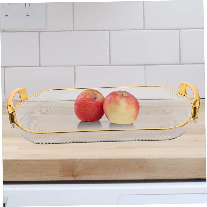 Storage Plate Makeup Box Rectangle Fruit Serving Tray Dessert Serving Tray Handles