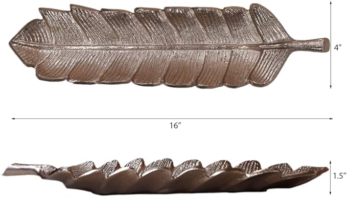 BBH Home's Handmade Bronze Novelty Shaped Aluminium Tray 15.78 x 3.74 x 1.18 AMBBVK033AB2020