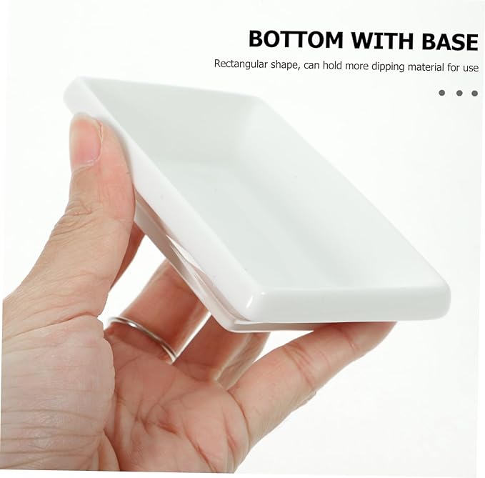 IMIKEYA 6pcs Ceramic Snack Plate Condiment Plate Charcuterie Bowls for Appetizer Serving Relish Tray Division for Sauce Dip