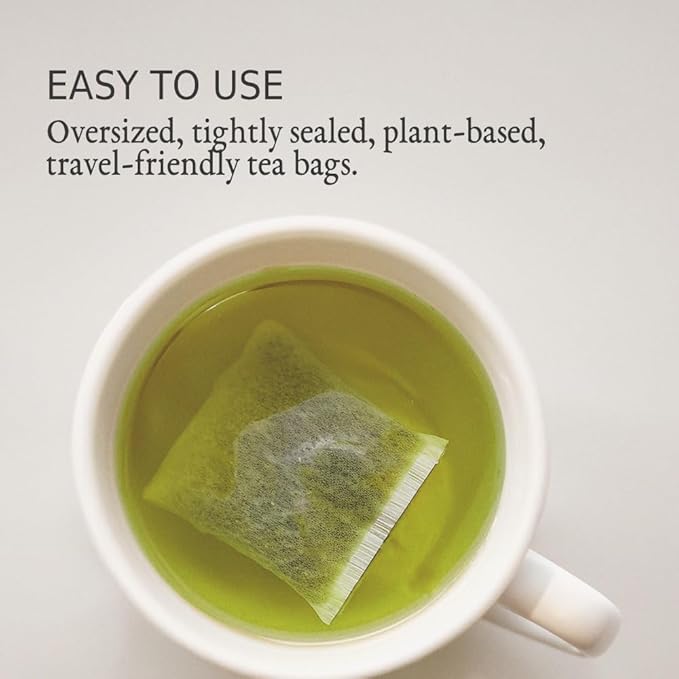 Japanese Green Tea Co. 504 Pcs Disposable Tea Bags for Loose Leaf Tea – Oversized Empty Sachets with Tight Seal (3.5" x 2.8") – Convenient Tea Infuser for Loose Tea Leaves