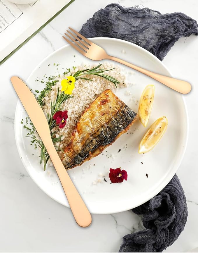 Stainless Steel Flatware Serving Set,Home Kitchen Eating Tableware Set,Dishwasher Safe,for Home Kitchen Restaurant Hote 24-Piece Tableware Set Wooden Box Stainless Steel Cutlery Knife Fork Spoon Gift