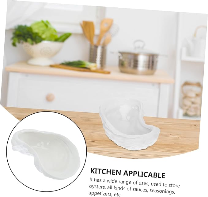 Creative Ceramic Sauce Dish Unique Condiment Tray Elegant Design Pure White Dipping Plate for Appetizers Home Use and Entertaining