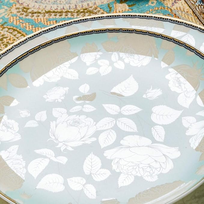 Jingdezhen Ceramic Dinner Kitchen Tableware Plate Dish Bowl Dinnerware Set Kitchen Tableware Ceramics Dinnerware Set-White