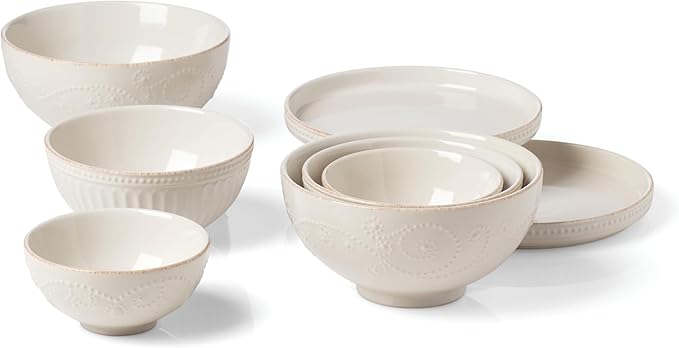 Lenox 894103 French Perle 8Pc Luna Nesting Dinnerware Set