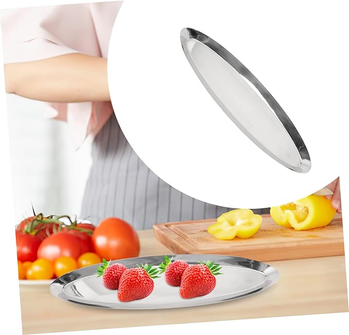 GLEAVI Stainless Steel Food Display Tray Creative Snack Serving Platter for Parties Weddings and Events Metal Towel Tray Easy to Clean