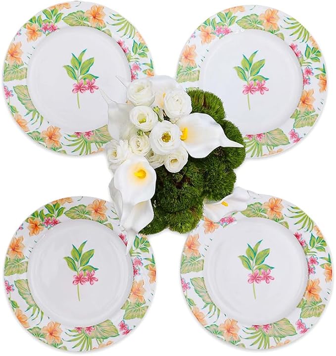 STORY&SUNS 10.35″ Dinner Plates Set of 4 – Premium Ceramic Dinner Plate Set for Dining Table