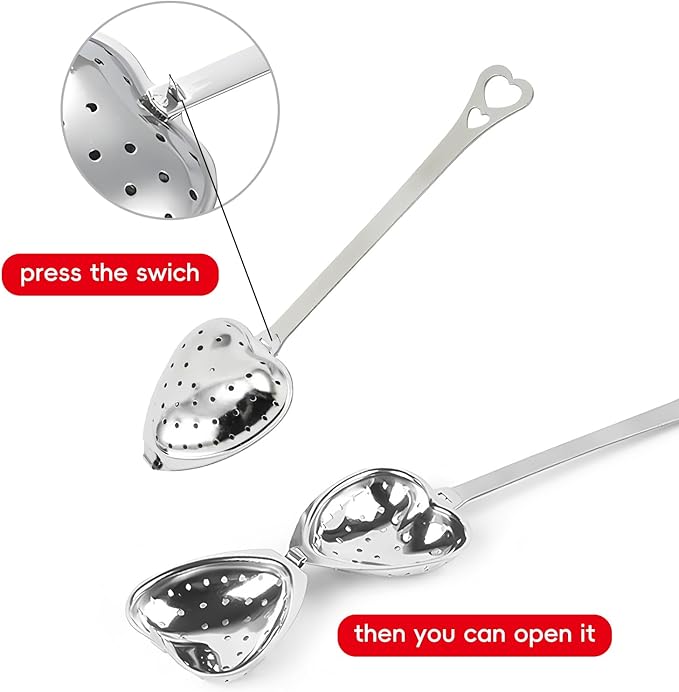 304 Stainless Steel Tea Strainer, Tea Set Accessories, Tea Filter, Seasoning Ball, Full Hole Tea Strainer, 12 piece for sale