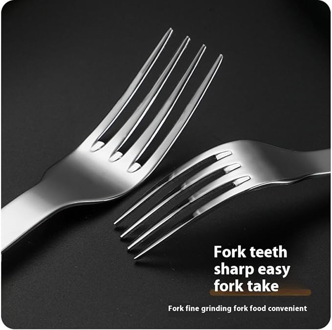 6-Piece Stainless Steel Silverware Cutlery Set - Color Handle with Rivet/Retro Style Sabre Flatware - Includes Dinner Knife; Dinner Fork; Salad Fork; Soup Spoon; Teaspoon; Spreader (Pink)