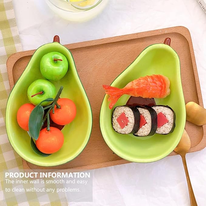 Alipis Food Container Avocado Shape Plate Ceramic Tableware Practical Serving Tray