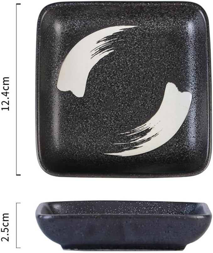Appetizer Plates Square Ceramic Sushi Plate Shallow Sauce Dish Pretty Tablware Kitchen Accessories for Condiment