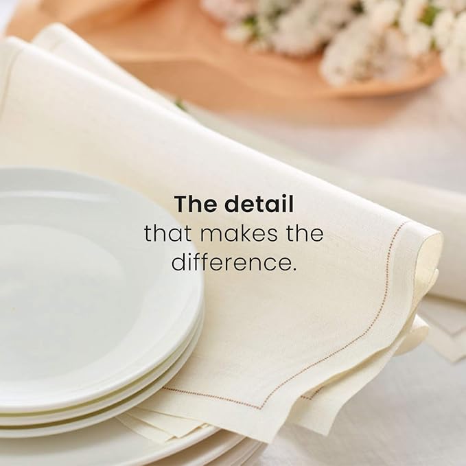 MY DRAP Cloth Washable and Reusable Dinner Napkin - 12.6 x 12.6 in (12 Per Roll, Cotton Foggy Blue)