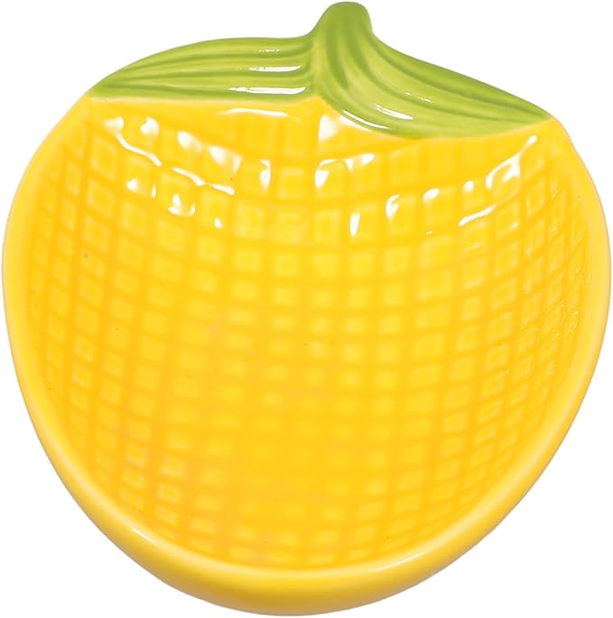 Ceramic Corn Dish for Dipping Sauce Appetizer Plate Unique Serving Tray