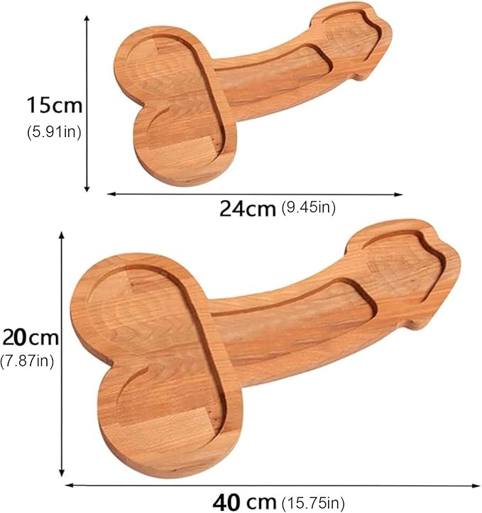 Bachelorette Party Decorations, Wood Hen Aperitif Board Cutlery Tray Bachelorette Party Naughty Plate Fruit Tray Appetizer Plate for Bridal Shower Party Supplies,L
