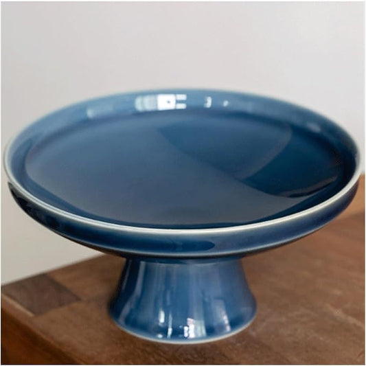 Appetizer Bowls Large Ceramic Round Dim Sum Dish Desktop Snack Plate Bone Plate for Appetizers Potato Chips Fruite Dessert Snack Ceramic Tray. Salad Bowls (Color : E)
