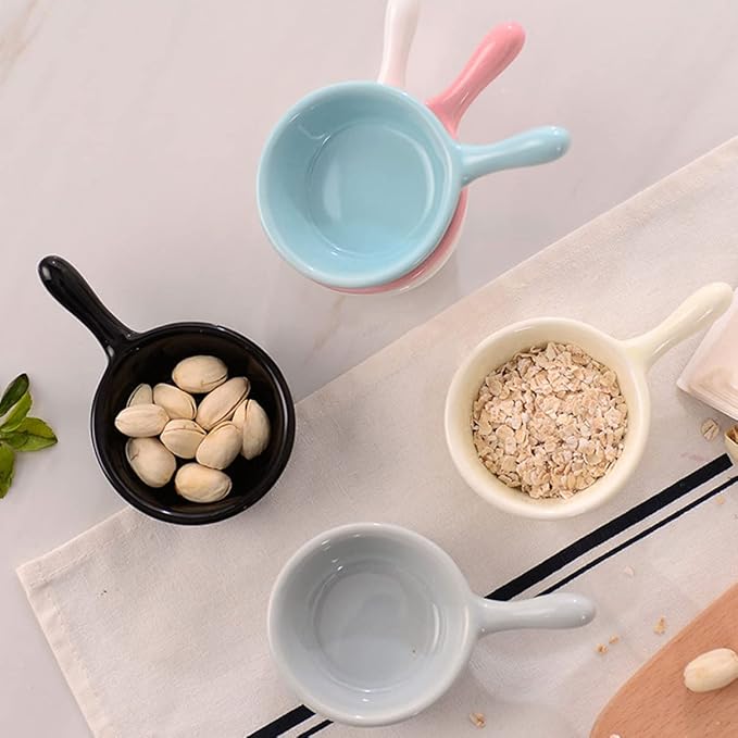 4pcs Ceramic Plates Japanese Style Snack Tray Lid Seasoning Sauce Plate for Kitchenware Restaurant Use