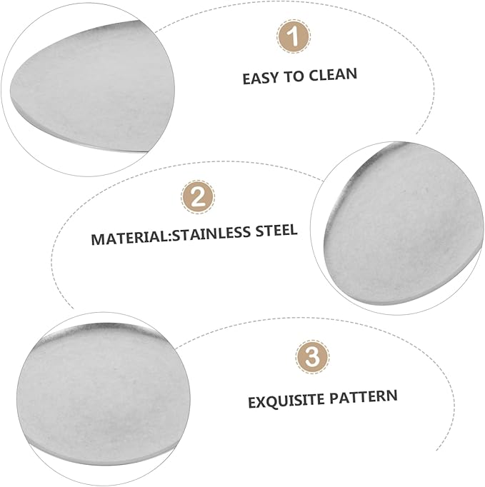 ABOOFAN Stainless for Food Serving Vintage Appetizer Dish for Fruits Steak and Breakfast Elegant Buffet Serving Tray for Parties and Gatherings