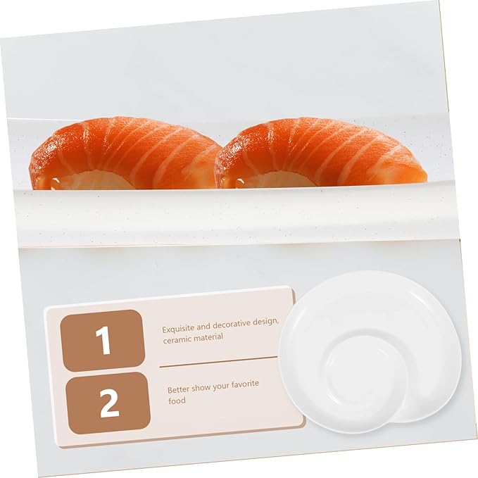 Healifty Compartment Plates Ceramic Food Serving Tray Snacks Dessert Serving Plate