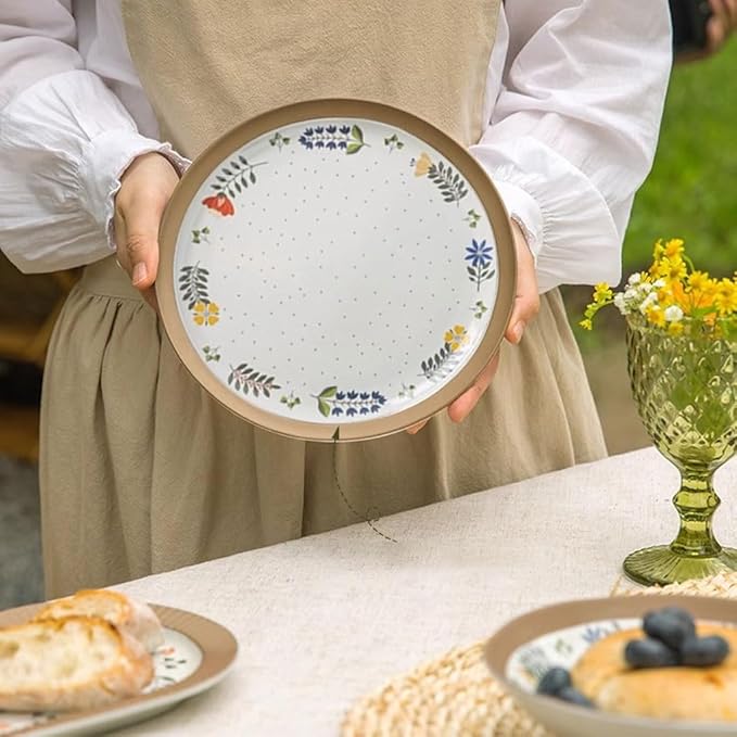 Ceramic Plates Simple And Fresh Ceramic Dinner Plate Household Tableware Kitchen Dinner Plates