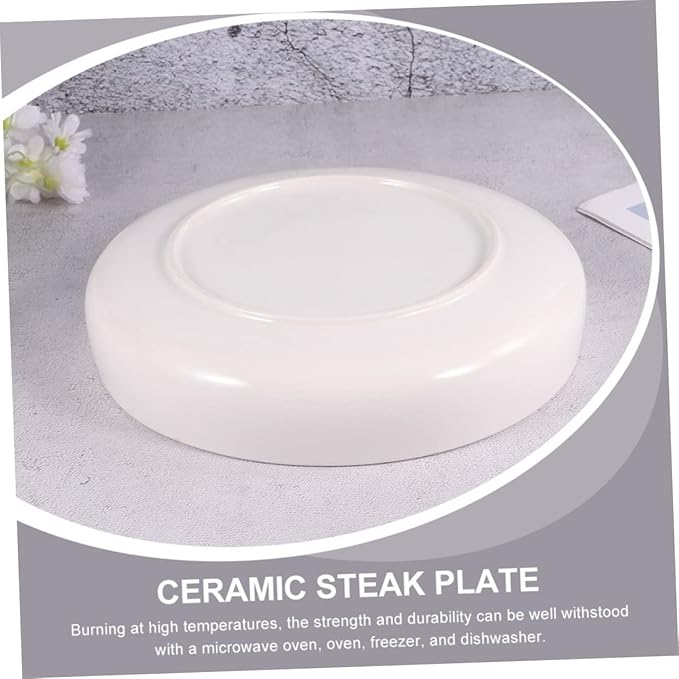 OUNONA Elegant Ceramic Serving Dish for Western Cuisine Food Plate for Appetizers Desserts Pasta and More for Family Gatherings and Special Occasions Bowl