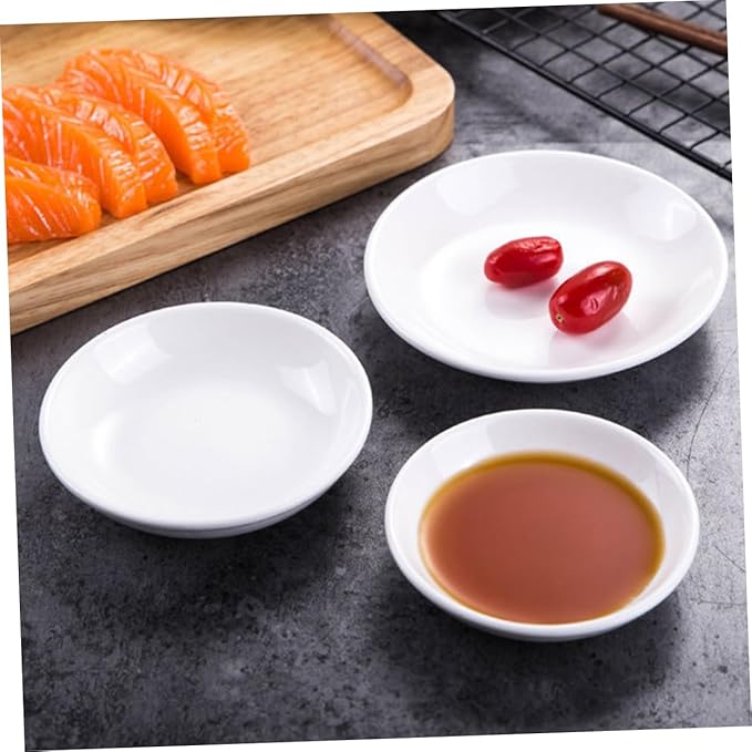 6pcs Ceramic Dipping Plates for Sauces Condiments and Appetizers Snack Dishes for Home Restaurants and Picnics Simple Design for Table Decoration