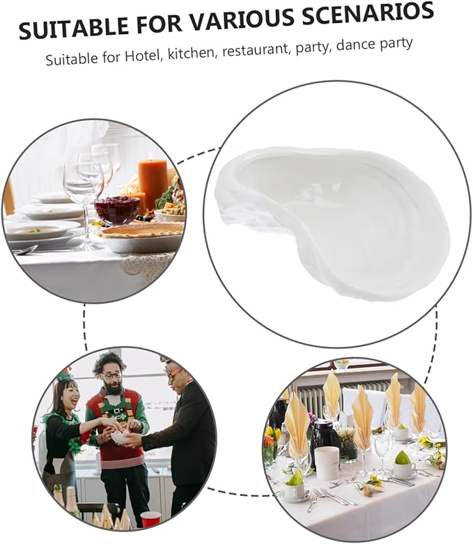 Creative Ceramic Sauce Dish Unique Condiment Tray Elegant Design Pure White Dipping Plate for Appetizers Home Use and Entertaining