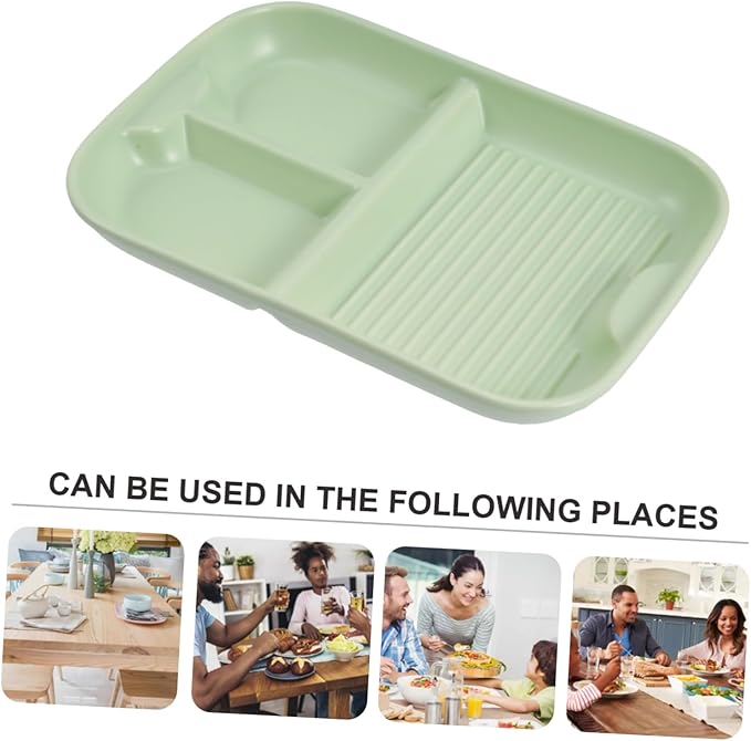 Amosfun Ceramic Divided Plate Compartment Food Container Elegant Breakfast Holder for Appetizers Multi Functional Dish for Outdoor Picnics and Easy to Clean Nordic