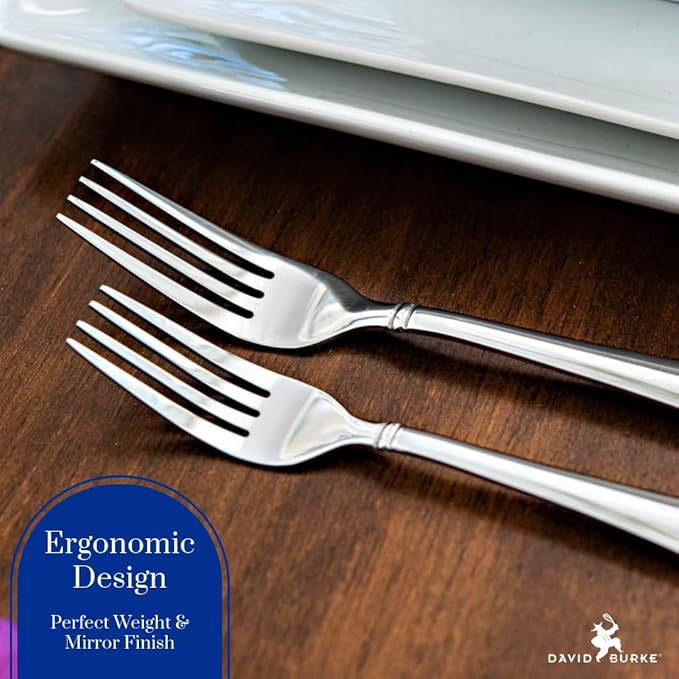 David Burke 20-Piece Stainless Steel Orlean Flatware Set - Service for 4