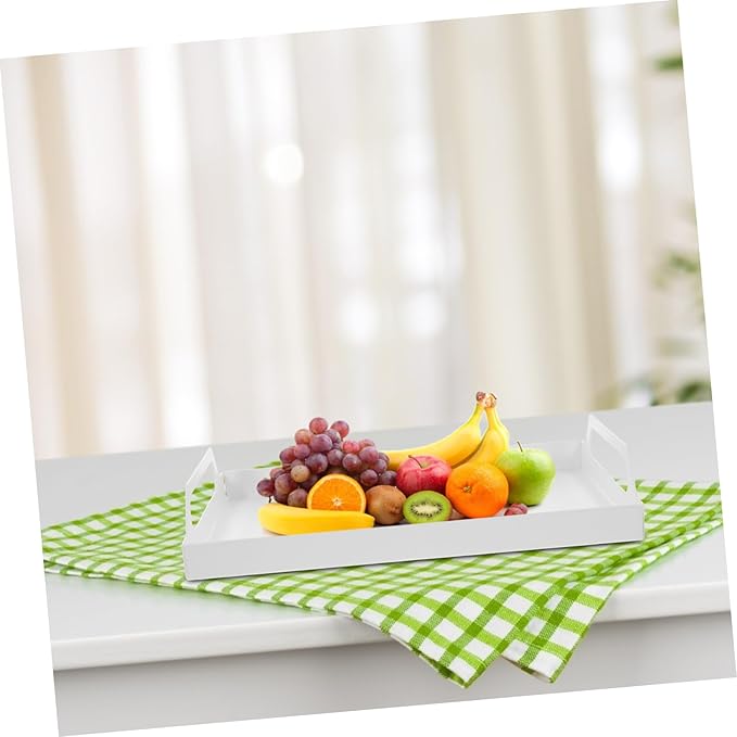 Zerodeko 1pc Serving Tray Rectangular Snack Plate for Fruits Desserts Breakfast for Home Restaurant Parties Easy to Clean