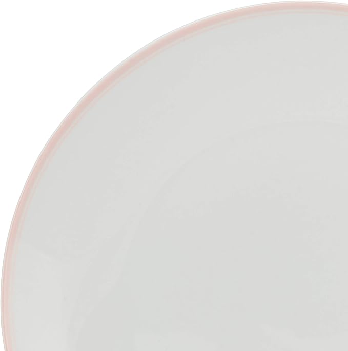 10 Strawberry Street Coupe Double Line 12 Pc, Pink Dinnerware Set, Misty Rose,SM-1200-CP-P